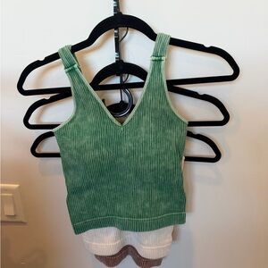 Zenana Padded Brami Bundle -  Ribbed Women's Tops (all 3)